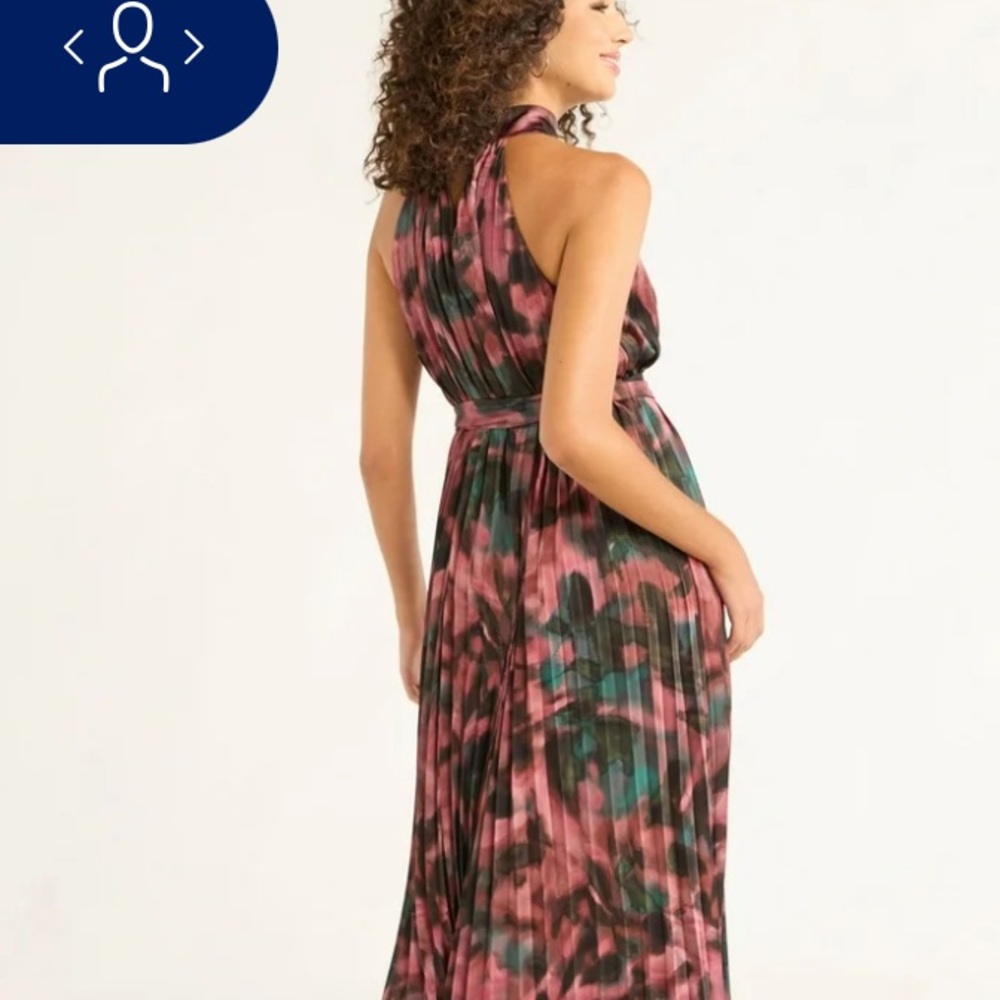 Multicolor Halter Neck Dress - Picture 2 of 4